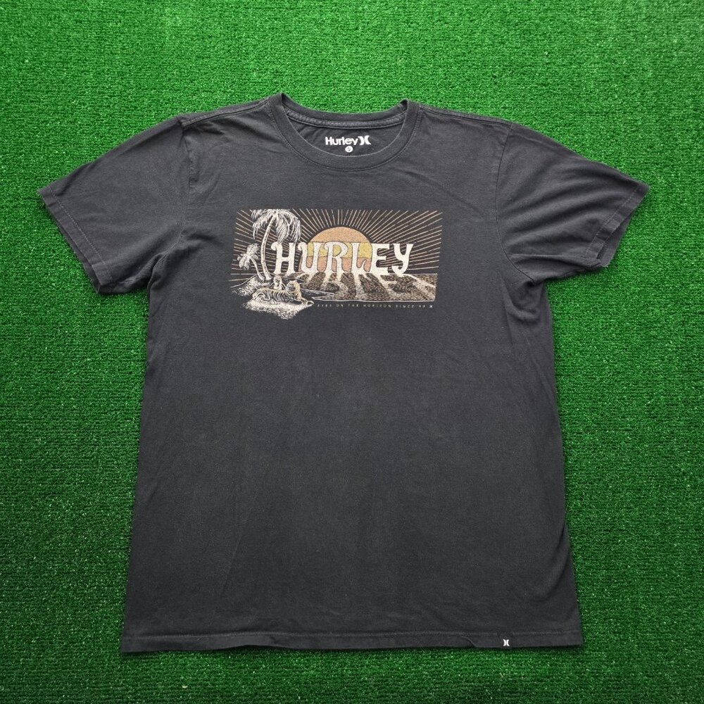 Hurley Tshirt Mens Small Black Short Sleeve Outdoor Casual Skater Surfer Beach
